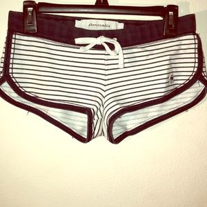 Striped booty shorts